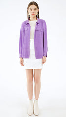 Pleats Please Solid Color Shirt – Slim Fit Pleated Long-Sleeve Top