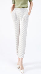 Pleated High Waist Straight-Leg Pants – Chic Women’s Trousers