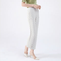 Pleated High Waist Straight-Leg Pants – Chic Women’s Trousers
