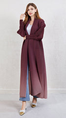 Pleated Gradient Abaya Dress – Modest and Elegant Women’s Maxi