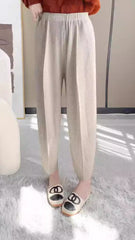 Pleated Fish Scale Harem Pants – Stylish and Comfortable Women’s Bottoms
