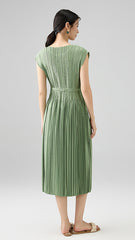 2025 Spring Summer Luxury Maxi Dress – Sleeveless Crew Neck, Lace-Up Waist, Elegant Loose Fit