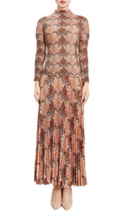Pleated Retro Top and Skirt Set – Chic Two-Piece Outfit for Women