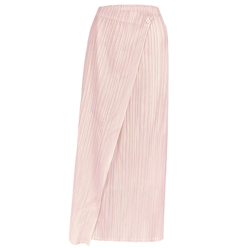 Pleated Skirt Suit – Korean Style Long Sleeve Top and Skirt Set