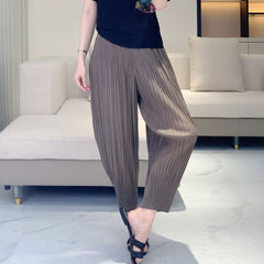 Pleated Harem Pants – Slim Fit Nine-Point Radish Style