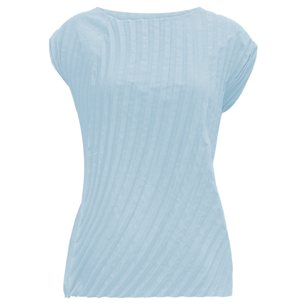 Pleated Slim Top and Skirt Set – Elegant Two-Piece Women’s Outfit