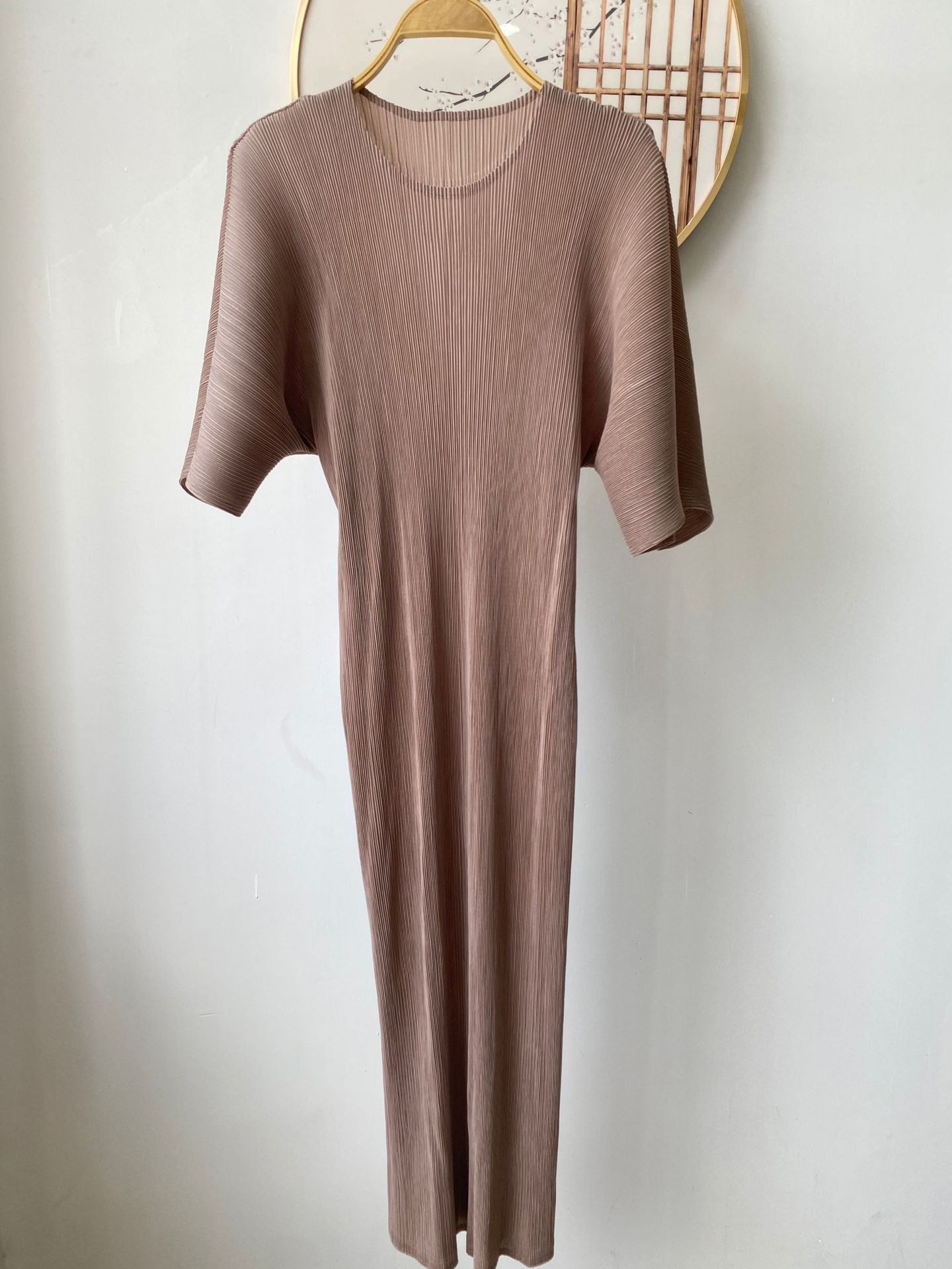 Pleated Summer Dress – Loose Fit, Casual Slimming Style for Women