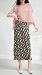 Pleats Please Summer Two-Piece Set – Pleated Top & Skirt Outfit