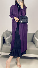 2025 Fall Winter High-End Pleated Trench Coat – Long Sleeve Slim Fit Casual Jacket for Women