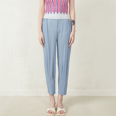 Pleats Please Cropped Harem Pants – Slimming Pleated Casual Style