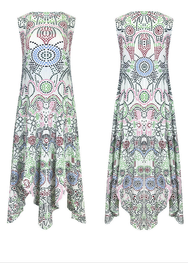Boho Polka Dot Dress – Irregular Print Casual Loose Slimming Dress