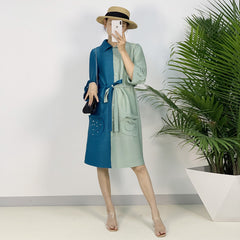 2025 Plus-Size Pleated Cardigan Dress – Loose Fit, Casual Slimming Style for Women
