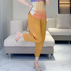 Pleated Harem Pants – Slim Fit Nine-Point Radish Style