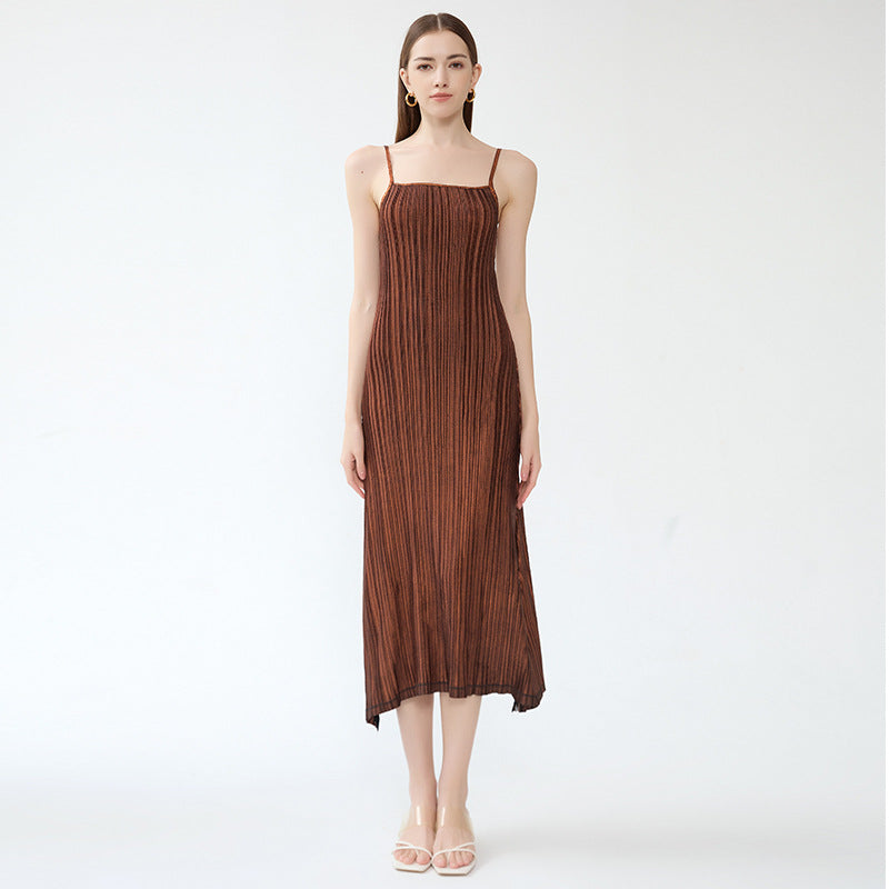 2025 spring/summer new small fragrance dress winter women's design long-sleeved pleated fashion slim two-piece set