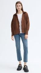Pleats Please Stand Collar Jacket – Pleated Zipper Trench Style