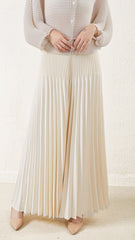 Pleated Wide-Leg Skirt Pants – Loose and Elegant Women’s Bottoms