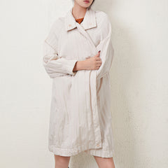Pleats Please Mid-Length Cotton Jacket – Pleated Double-Zip Casual Outerwear