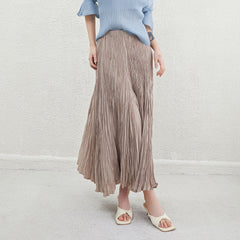 Pleats Please A-Line Swing Skirt – Mid-Length Elegant Pleated Style