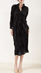 Pleated Slimming Skirt Two-Piece Set – Chic and Elegant Women’s Outfit