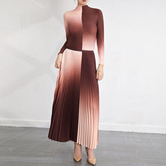 Pleated Top and Slim Skirt Two-Piece Set