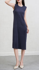 Pleated Sleeveless Vest Dress – Chic and Modern Women’s Outfit