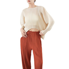 Pleated Batwing Sleeve Cardigan Top – Lightweight and Stylish Layer for Women