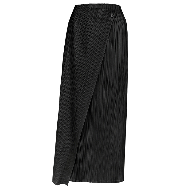 Pleated Skirt Suit – Korean Style Long Sleeve Top and Skirt Set