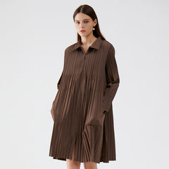 Pleats Please Zipper Windbreaker – Pleated Mid-Length Trench Coat