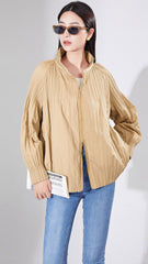 Pleated Short Puffer Jacket – Stylish Lightweight Women’s Outerwear