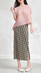 Pleats Please Summer Two-Piece Set – Pleated Top & Skirt Outfit