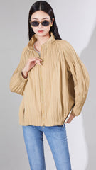 Pleated Short Puffer Jacket – Stylish Lightweight Women’s Outerwear