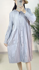 2025 Fall Winter Pleated Hooded Trench Coat – Lightweight Long Jacket, Loose Casual Style for Women