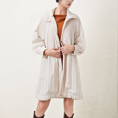Pleats Please Mid-Length Cotton Jacket – Pleated Double-Zip Casual Outerwear