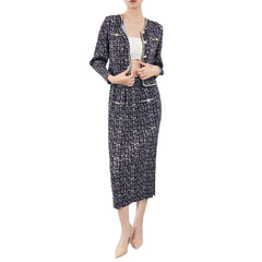 Pleated Short Jacket Two-Piece Set – Chic Women’s Outfit