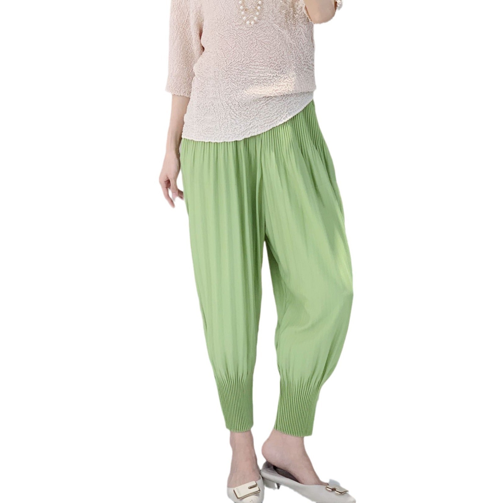 Harem Pants – Fall 2025 Loose Fit Cropped Trousers, Slimming and Plus-Size Friendly