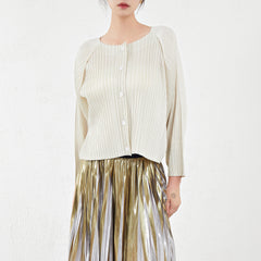 Women's Loose Pleated Shirt Jacket – Lightweight and Versatile Layer