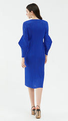 Pleated Elegant Maxi Dress – Slim High-End Women’s Fashion