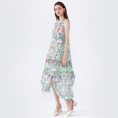 Boho Polka Dot Dress – Irregular Print Casual Loose Slimming Dress
