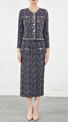 Pleated Short Jacket Two-Piece Set – Chic Women’s Outfit
