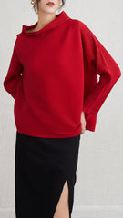 Pleats Please High-Neck Sweatshirt – Long-Sleeve Pleated Casual Top