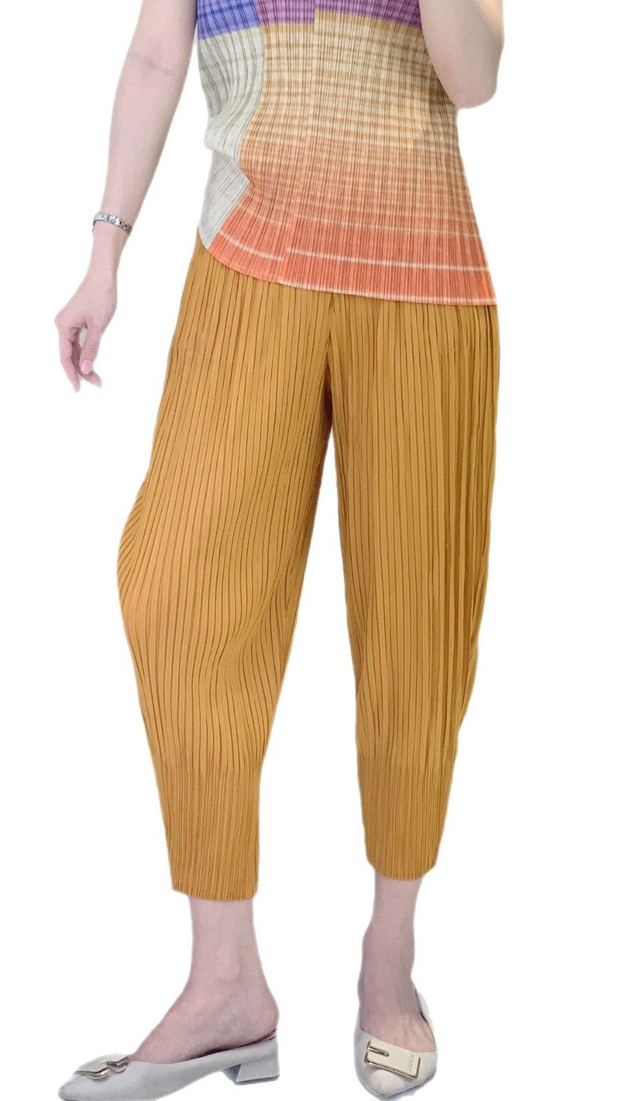 Pleated Harem Pants – Slim Fit Nine-Point Radish Style