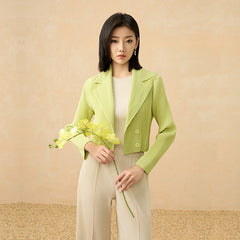 2025 Summer Pleated Cardigan Jacket – Lightweight Open-Front Layer, Slimming & Versatile  描述
