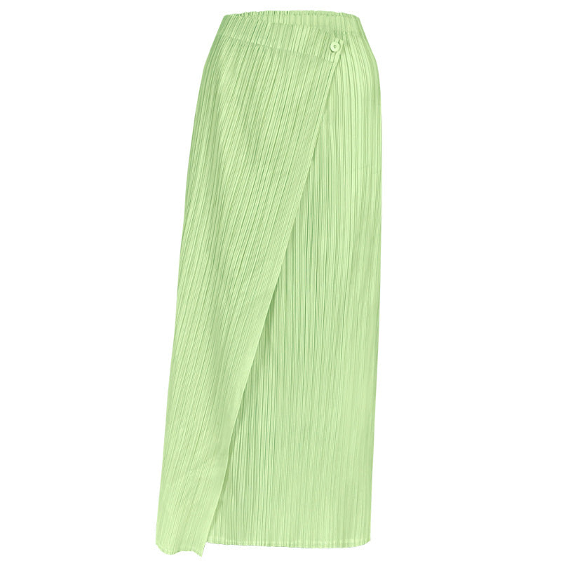 Pleated Skirt Suit – Korean Style Long Sleeve Top and Skirt Set