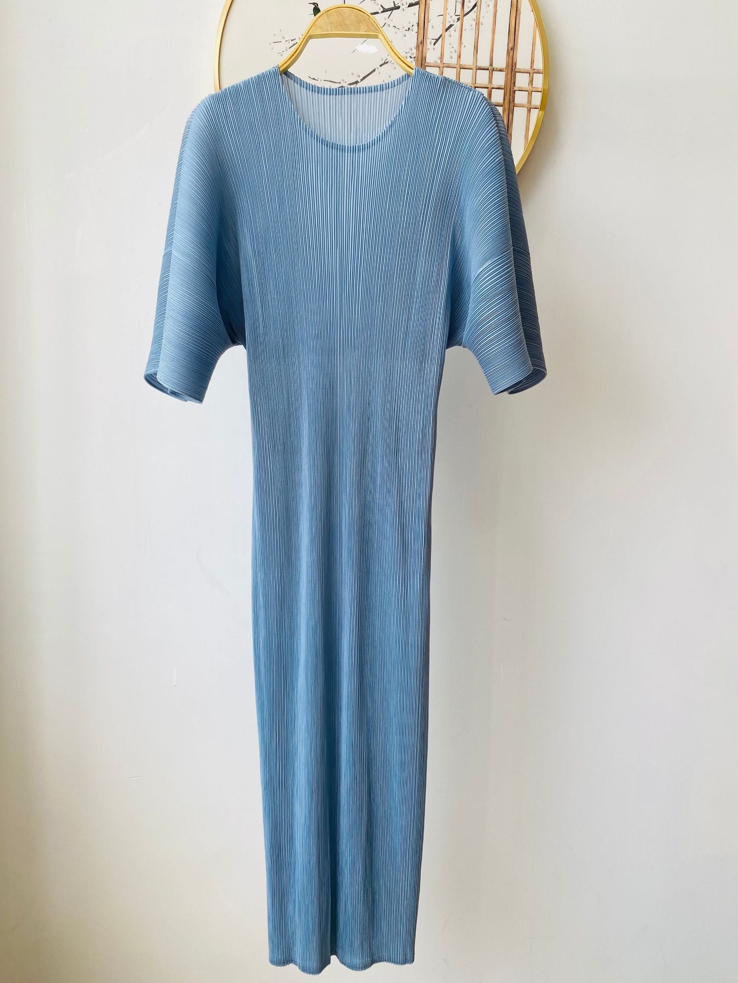 Pleated Summer Dress – Loose Fit, Casual Slimming Style for Women