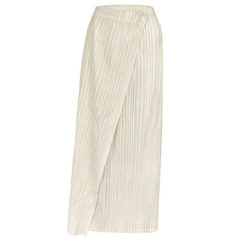 Pleated Skirt Suit – Korean Style Long Sleeve Top and Skirt Set