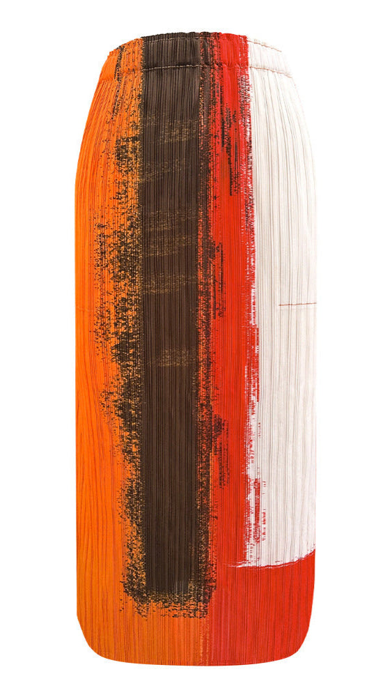 Printed Pleated Two-Piece Set – Sleeveless Top and High-Waist A-Line Skirt