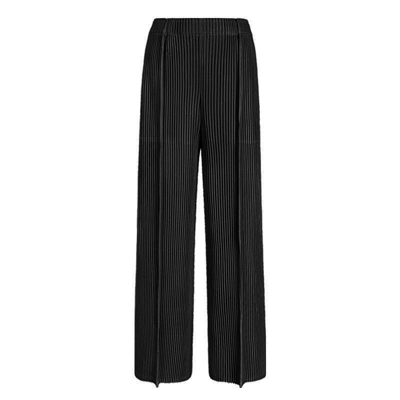 Pleats Please Two-Piece Set – Slim Pleated Jacket & Straight-Leg Pants