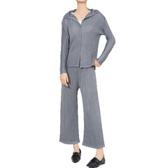 Pleated Casual Wide-Leg Pants Set – Chic Two-Piece Women’s Outfit