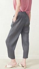 Pleats Please Cropped Harem Pants – Slimming Pleated Casual Style