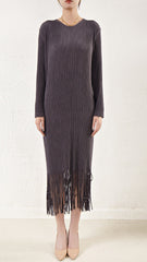 Pleated Knitted Tassel Skirt Dress – Chic and Elegant Women’s Outfit